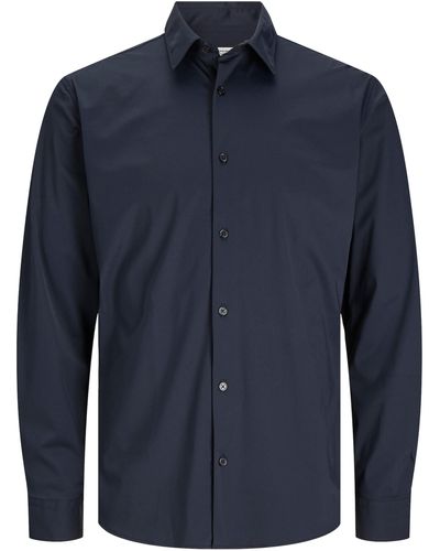 Jack & Jones Langarmhemd JPRBLAACTIVE STRETCH SLIM SHIRT L/S - Blau