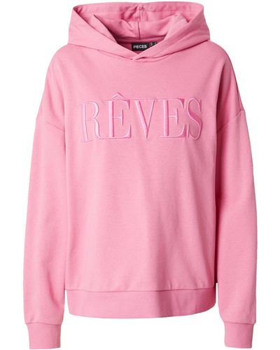 Pieces Sweatshirt 'mae' - Pink