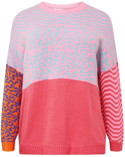Only Carmakoma Pullover 'adora' - Pink