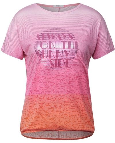 Cecil T-shirt 'burnout' - Pink