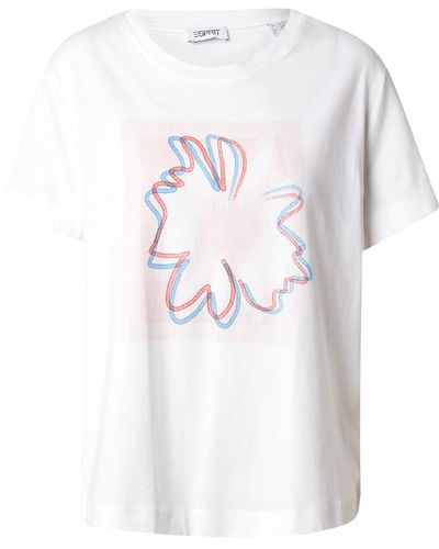 Esprit T-shirt 'aw' - Weiß