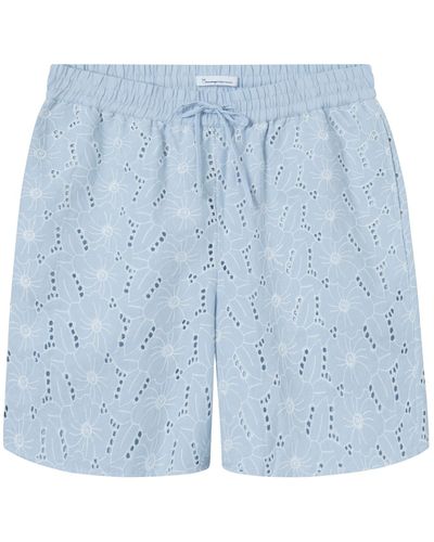 Knowledge Cotton Shorts - Blau
