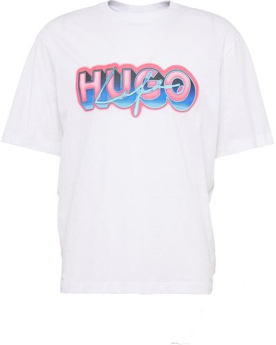 HUGO T-shirt 'nillumi' - Weiß