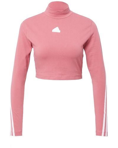 adidas Funktionsshirt 'future icons 3-stripes mock neck' - Pink
