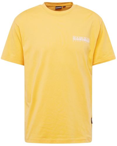 Napapijri T-shirt 'faber' - Gelb