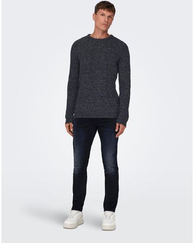 Only & Sons Pullover 'malaki' - Blau