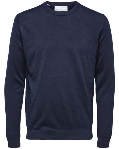 SELECTED Pullover 'town' - Blau