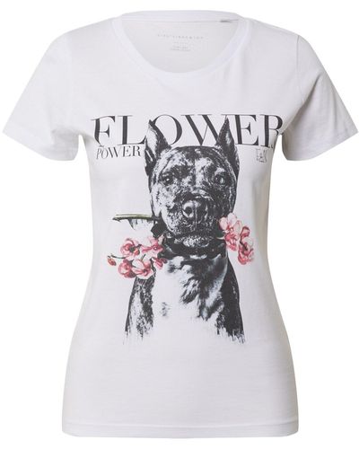 EINSTEIN & NEWTON Shirt 'flower dog' - Weiß