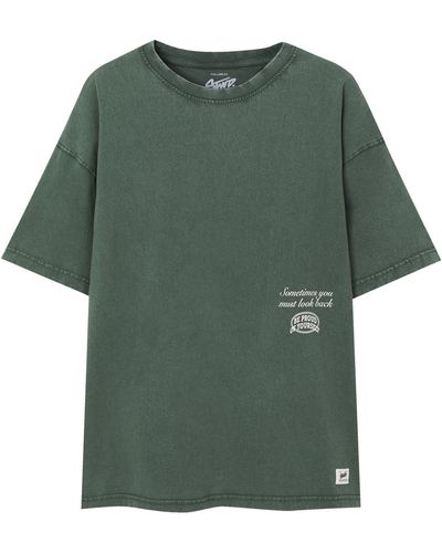 Pull&Bear T-shirt - Grün