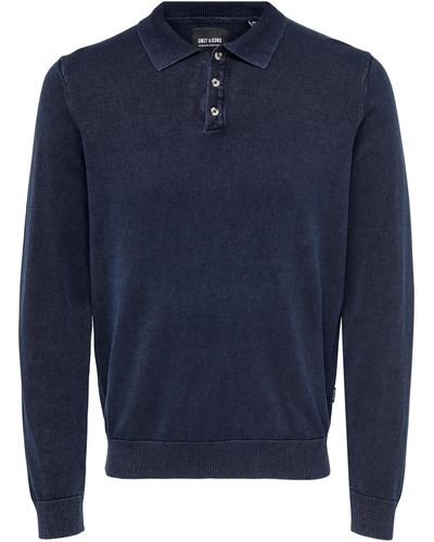 Only & Sons Pullover 'mason' - Blau