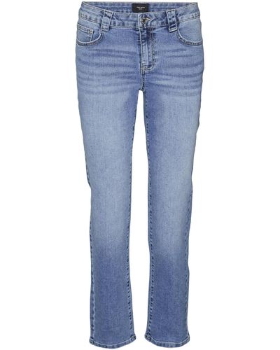 Vero Moda Regular-fit-Jeans Laney (1-tlg) Plain/ohne Details - Blau