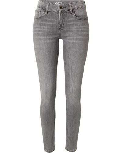 Esprit 7/8-Jeans (1-tlg) Plain/ohne Details - Grau
