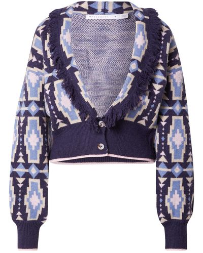 Warehouse Strickjacke 'aztec' - Blau