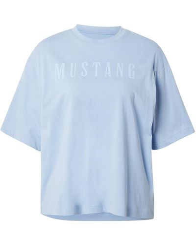 Mustang T-shirt 'welby' - Blau