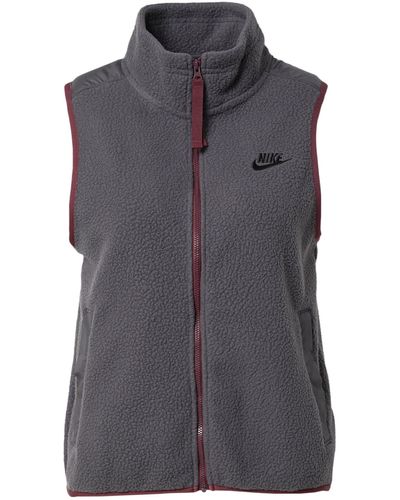 Nike Strickfleece-Pullover (1-tlg) Stickerei - Grau