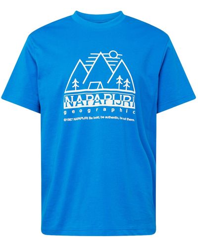 Napapijri T-shirt 'faber' - Blau