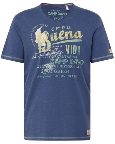 Camp David T-shirt - Blau