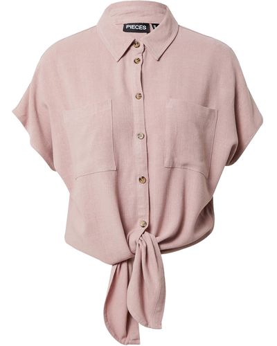 Pieces Bluse 'vinsty' - Pink