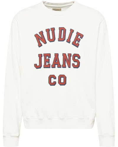 Nudie Jeans Nudie jeans co sweatshirt 'lasse' - Weiß