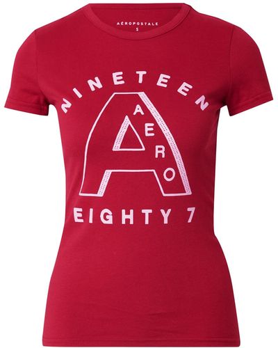 Aéropostale Shirt 'nineteen eighty 7' - Rot