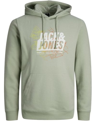 Jack & Jones Sweatshirt 'map summer' - Grün