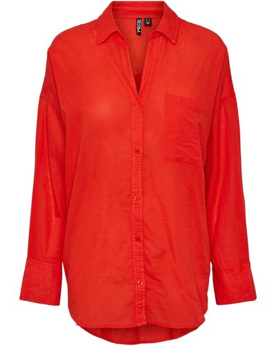 Pieces Bluse 'matinka' - Rot