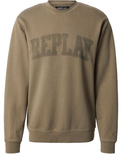 Replay Sweatshirt (1-tlg) - Grün