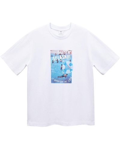 Mango T-shirt 'splash' - Weiß