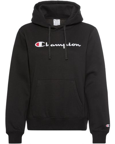 Champion Kapuzensweatshirt Icons Hooded Sweatshirt Large Logo - Schwarz