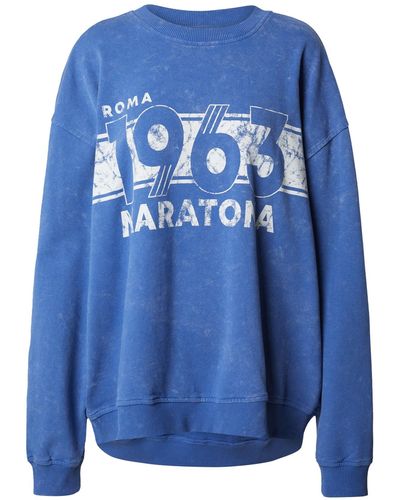 TOPSHOP Sweatshirt '1863 maratona' - Blau
