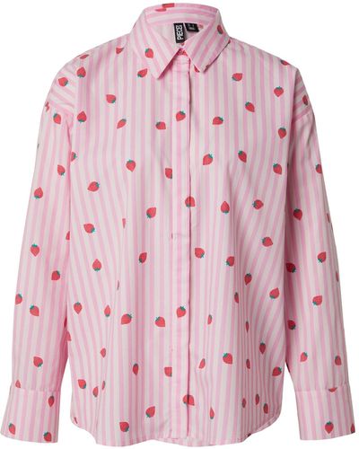 Pieces Bluse 'berry' - Pink