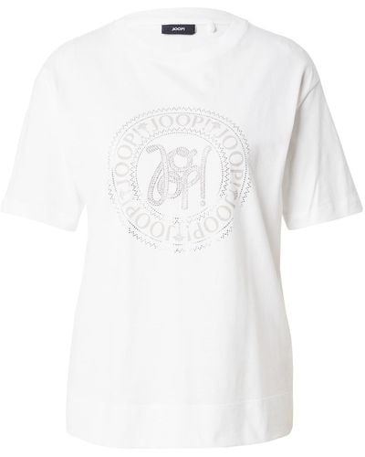 Joop! T-Shirt (1-tlg) Ziersteine - Weiß