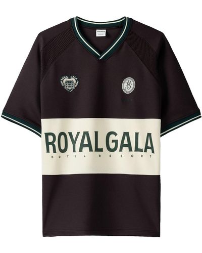 Bershka T-shirt 'royal gala' - Schwarz