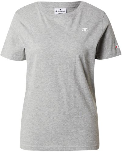 Champion T-Shirt (1-tlg) Plain/ohne Details - Grau