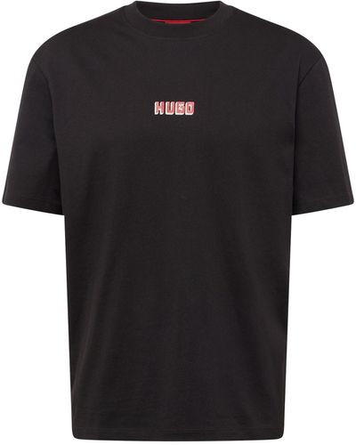 HUGO T-shirt 'diqitee' - Schwarz