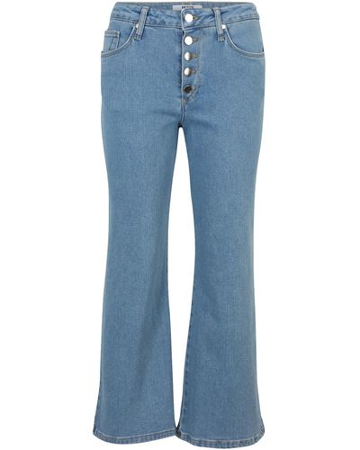 Dorothy Perkins Jeans 'petite button front wide leg jeans' - Blau