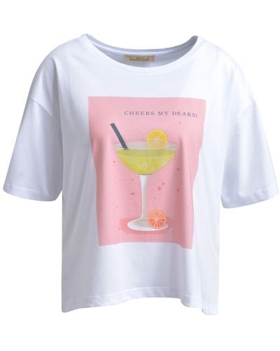 Smith & Soul T-shirt 'cocktail' - Weiß