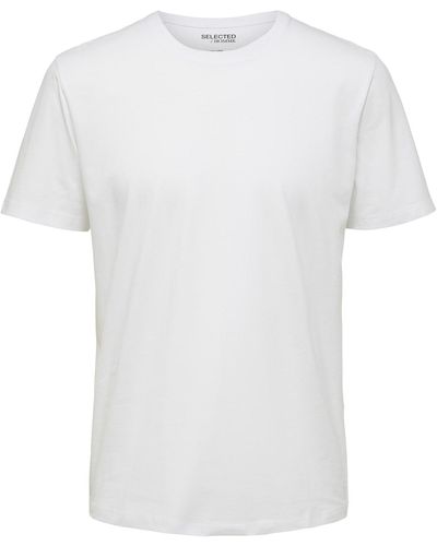 SELECTED T-shirt 'aspen' - Weiß
