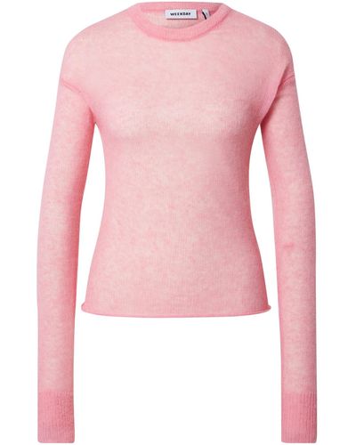 Weekday Pullover 'tuck sheer' - Pink