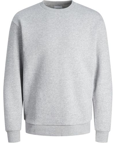 Jack & Jones Sweatshirt JJEBRADLEY SWEAT CREW NOOS - Grau