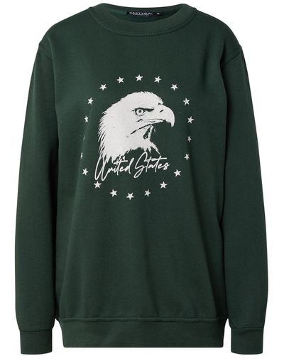 Nasty Gal Sweatshirt 'united states' - Grün