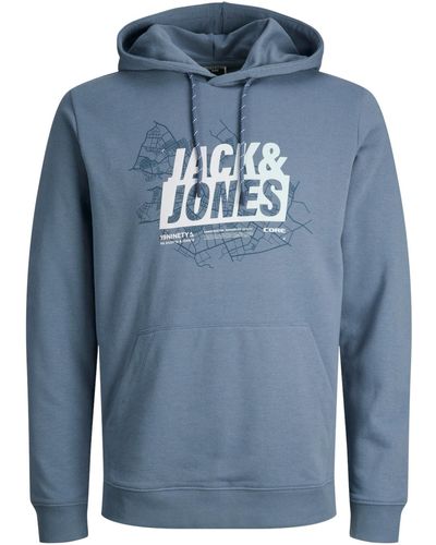Jack & Jones Sweatshirt 'map summer' - Blau