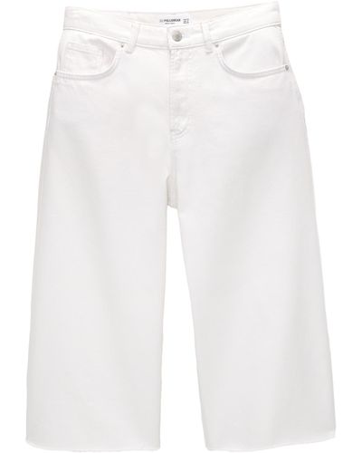 Pull&Bear Shorts - Weiß