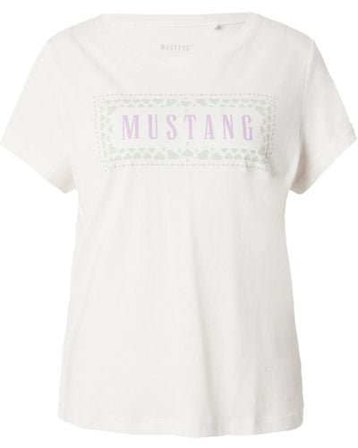 Mustang T-shirt 'albany' - Weiß