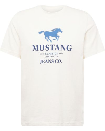 Mustang T-shirt 'austin' - Weiß
