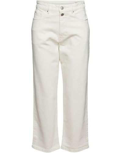 Esprit 7/8- Baumwoll-Jeans mit geradem Bein - Weiß