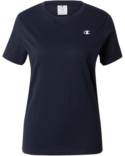 Champion T-Shirt (1-tlg) Plain/ohne Details - Blau