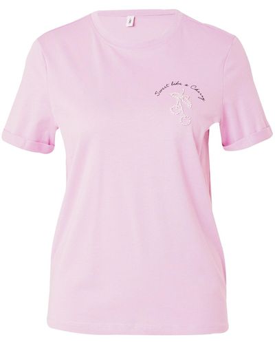 ONLY T-shirt 'neo' - Pink