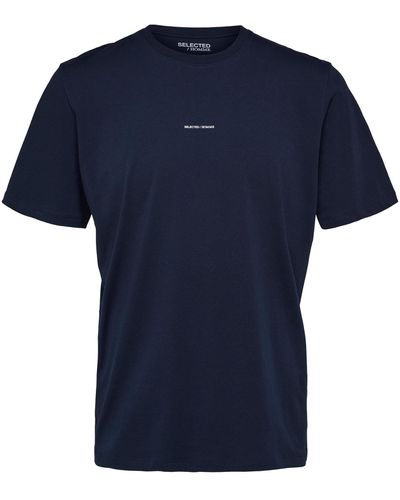 SELECTED T-shirt 'aspen' - Blau