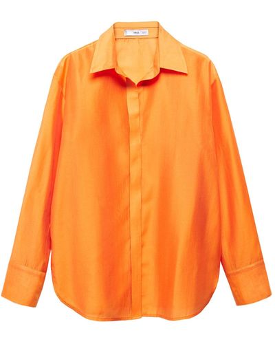 Mango Bluse 'malva' - Orange